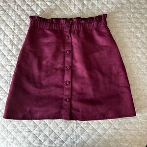 Divided Deep Red Skirt